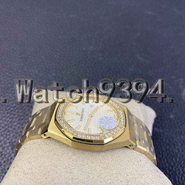 Jf 女款皇家橡樹系列黃金色白盤 複製 Sep Watch9394